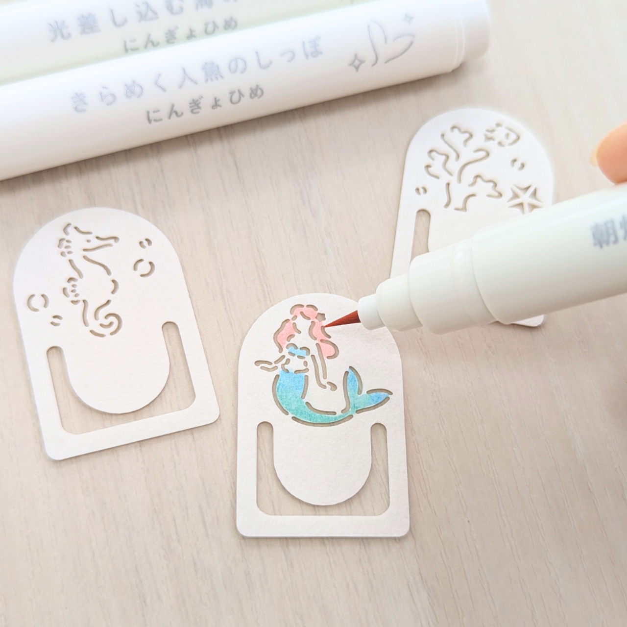 童話クリップ＆ペンセット　にんぎょひめ