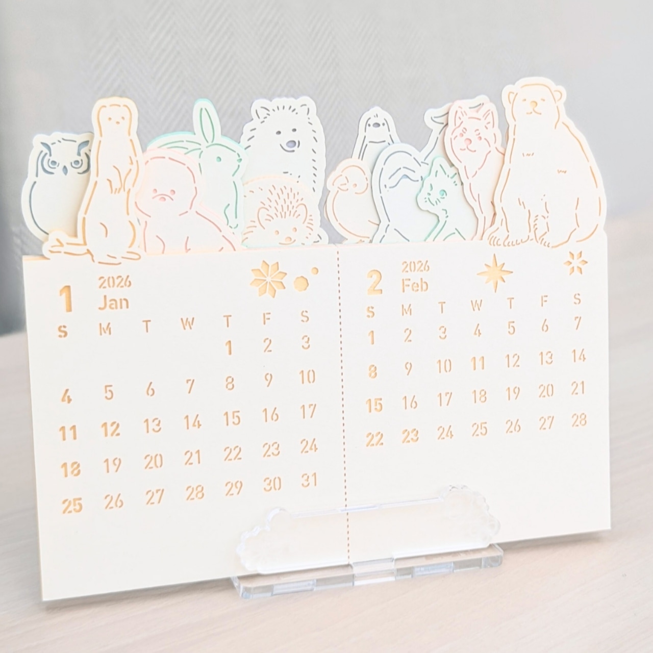 まっしろどうぶつカレンダー2026