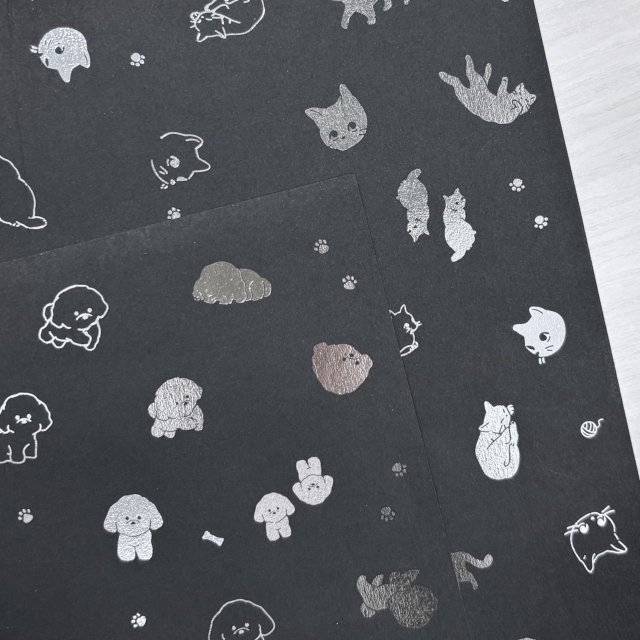 まっくろどうぶつデザインペーパー
